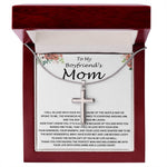 Mom Necklace, Mother-In-Law Necklace, Necklace Gift To My Boyfriend's Mom Gift, Future Mother-In-Law Necklace Mother's Day Artisan Crafted Cross Necklace