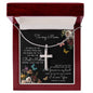 To My Mom Time May Fly Mother's Day Necklace Mother's Day Artisan Crafted Cross Necklace