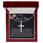 To My Bonus Mom Necklace, Thank You For Everything Mother's Day Gift For Mom Mother's Day Artisan Crafted Cross Necklace