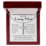 To My Loving Mom - Your Warmth Gve Me Comfort Mother's Day Gift Necklace Form Daughter Mother's Day Artisan Crafted Cross Necklace