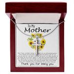 Mom Necklace, To My Mother Necklace Gift For Mom, Mother's Day Necklace From Daughter Son Mother's Day Artisan Crafted Cross Necklace