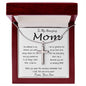 Mom Necklace - To Mom Necklace, Gift for Mom from Son Mother's Day Artisan Crafted Cross Necklace