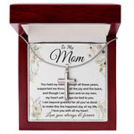 Mom Necklace - To My Mom - Love You Always And Forever - Mother's Day Gift Mother's Day Artisan Crafted Cross Necklace