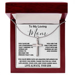 To My Loving Mom - Love Always Your Son Necklace Mother's Day Artisan Crafted Cross Necklace