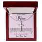 Gift For Mom From Son To My Caring Mum Necklace, Gift For Mother's Day Jewelry Mother's Day Artisan Crafted Cross Necklace