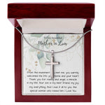 Mother-In-Law Necklace, Best Mother In Law Birthday Necklace, To My Mother In Law Necklace Mother's Day Artisan Crafted Cross Necklace