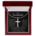 To My Soulmate - You Are My Life, My Love, And My Best Friend Mother's Day Necklace Mother's Day Artisan Crafted Cross Necklace
