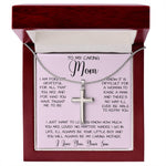 Gift For Caring Mom From Son, To My Mom Necklace Gift For Mother's Day Mother's Day Artisan Crafted Cross Necklace