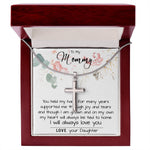 Mom Necklace, To My Mom Necklace Card – Alluring Beauty Necklace – Jewelry For Mom Gifts Mother's Day Artisan Crafted Cross Necklace