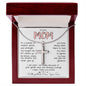 To My Mom Necklace To A Woman Of Wisdom Gift For Mom From Son Mother's Day Artisan Crafted Cross Necklace