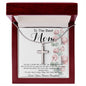 To Mom - From Bonus Daughter - Woman Like No Other Mother's Day Necklace Mother's Day Artisan Crafted Cross Necklace