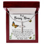Stepmom Necklace, To My Bonus Mom Gift Neckalce, Thank For You Loving Me As Your Own Mother's Day Artisan Crafted Cross Necklace