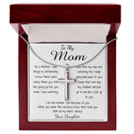 Mom Necklace - To Mom Necklace, Gorgeous Necklace for Mom from Daughter Mother's Day Gift Mother's Day Artisan Crafted Cross Necklace