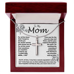 Mom Necklace -To My Mom - I Need To Say I Love You, Mom... I Do - Mother's Day Gift Mother's Day Artisan Crafted Cross Necklace