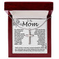 Mom Necklace -To My Mom - I Need To Say I Love You, Mom... I Do - Mother's Day Gift Mother's Day Artisan Crafted Cross Necklace