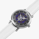 Clan Eliott Crest & Tartan Knot Sterling Silver Unisex Automatic Watch (Silver) Size 46mm