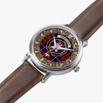 Pennycook Scottish Clan Tartan Crest Badge Silver Automatic Watch Size 46mm