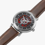 Clan MacNeacail or MacNicol Crest & Tartan Knot Sterling Silver Unisex Automatic Watch (Silver) Size 46mm