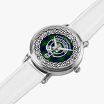 Scottish Oliphant Clan Tartan Crest Badge Silver Automatic Watch Size 46mm