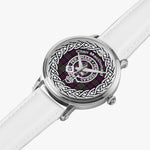 MacDonald Scottish Clan Tartan Crest Badge Silver Automatic Watch Size 46mm