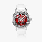 Ewing Scottish Clan Tartan Crest Badge Silver Automatic Watch Size 46mm