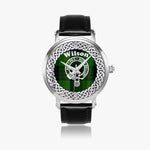 Scottish Wilson surname last name tartan crest Silver Automatic Watch Size 46mm