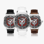 Clan MacNeacail or MacNicol Crest & Tartan Knot Sterling Silver Unisex Automatic Watch (Silver) Size 46mm