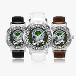 Gayre Scottish Clan Tartan Crest Badge Silver Automatic Watch Size 46mm