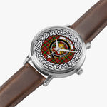 Fairlie Scottish Clan Tartan Crest Badge Silver Automatic Watch Size 46mm
