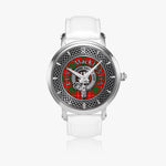Clan MacKinnon Crest & Tartan Knot Sterling Silver Unisex Automatic Watch (Silver) Size 46mm
