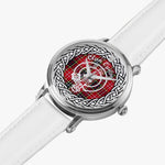 Ogilvy Scottish Clan Tartan Crest Badge Silver Automatic Watch Size 46mm