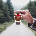 Scottish Fenton Family Crest Quartz Watch With Leather Strap - Tartan Watch Instafamous Quartz Leather Strap Plaid Watch