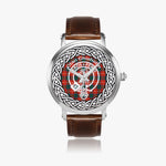 Scottish Chisholm Ancient Clan Tartan Crest Badge Silver Automatic Watch Size 46mm