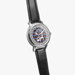 Spens Scottish Clan Tartan Crest Badge Silver Automatic Watch Size 46mm