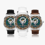 Scottish Urquhart Celtic Circle Silver Automatic Watch Size 46mm