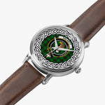 Halkett Scottish Clan Tartan Crest Badge Silver Automatic Watch Size 46mm