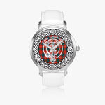Scottish Chisholm Ancient Clan Tartan Crest Badge Silver Automatic Watch Size 46mm
