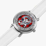 Ramsay Scottish Clan Tartan Crest Badge Silver Automatic Watch Size 46mm