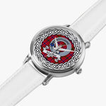 MacRae Scottish Clan Tartan Crest Badge Silver Automatic Watch Size 46mm