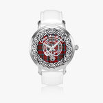 MacBean Clan Tartan Crest Badge Silver Automatic Watch Size 46mm