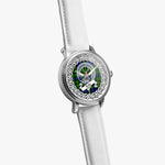 Rollo Scottish Clan Tartan Crest Badge Silver Automatic Watch Size 46mm