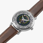 MacBrayne Scottish Clan Tartan Crest Badge Silver Automatic Watch Size 46mm