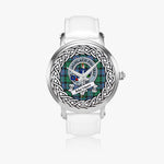 Morrison Scottish Clan Tartan Crest Badge Silver Automatic Watch Size 46mm