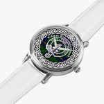 Carmichael Modern Scottish Clan Tartan Crest Badge Silver Automatic Watch Size 46mm