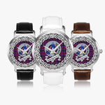 Montgomery Scottish Clan Tartan Crest Badge Silver Automatic Watch Size 46mm