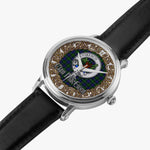 Scottish MacEwan Celtic Circle Silver Automatic Watch Size 46mm