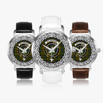 Walkinshaw Scottish Clan Tartan Crest Badge Silver Automatic Watch Size 46mm
