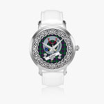 Calder Scottish Clan Tartan Crest Badge Silver Automatic Watch Size 46mm