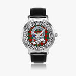 Erskine Scottish Clan Tartan Crest Badge Silver Automatic Watch Size 46mm