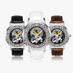 Lyle Scottish Clan Tartan Crest Badge Silver Automatic Watch Size 46mm
